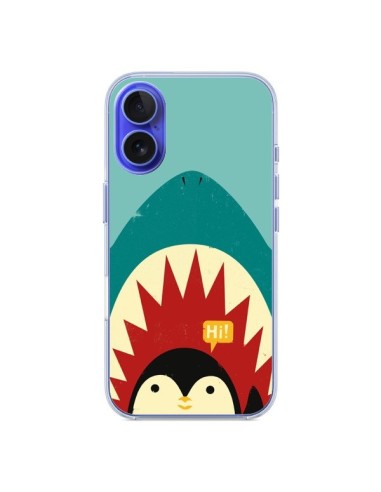 Coque iPhone 16 Pingouin Requin - Jay Fleck