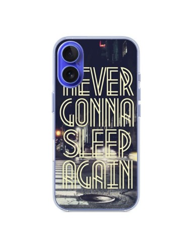 Coque iPhone 16 Never Gonna Sleep New York City - Javier Martinez