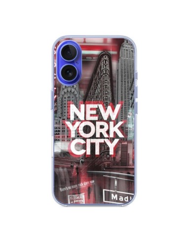 Coque iPhone 16 New York City Rouge - Javier Martinez