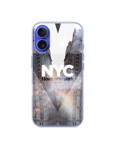 Coque iPhone 16 I Love New York City Orange - Javier Martinez