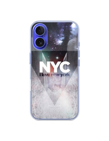 Coque iPhone 16 I Love New York City Bleu - Javier Martinez