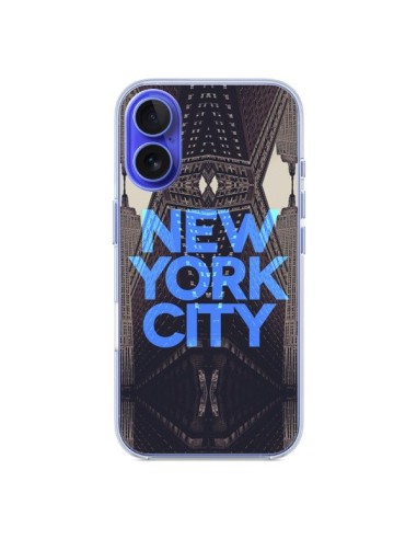 Coque iPhone 16 New York City Bleu - Javier Martinez