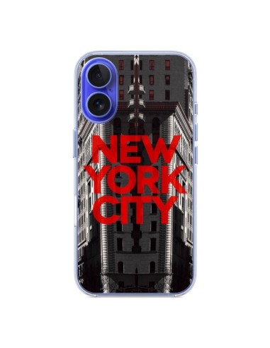 Coque iPhone 16 New York City Rouge - Javier Martinez