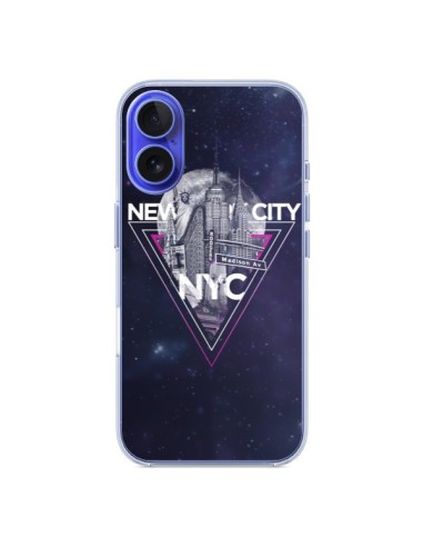 Coque iPhone 16 New York City Triangle Rose - Javier Martinez