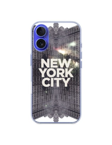 Coque iPhone 16 New York City Gris - Javier Martinez