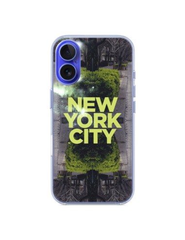 Coque iPhone 16 New York City Vert - Javier Martinez