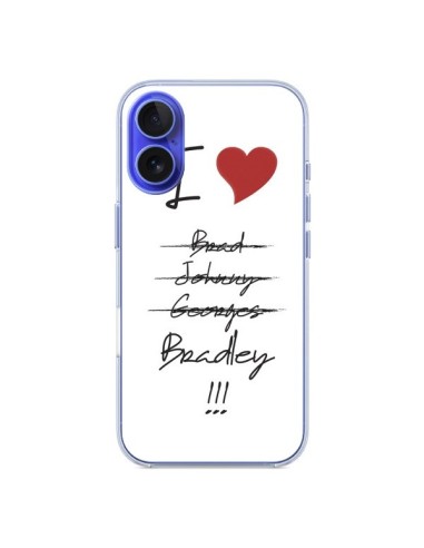 Coque iPhone 16 I love Bradley Coeur Amour - Julien Martinez