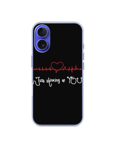 Coque iPhone 16 Just Thinking of You Coeur Love Amour - Julien Martinez