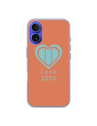 Coque iPhone 16 Love 100% Coeur Amour - Julien Martinez