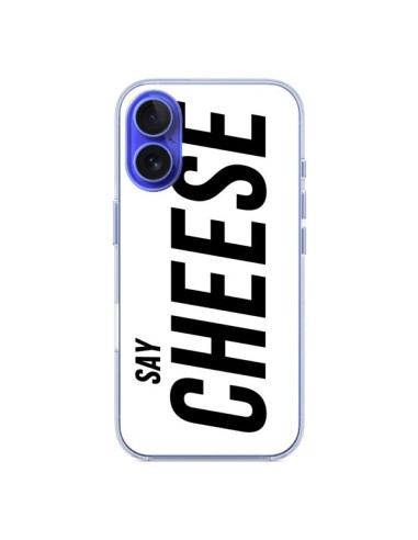 Coque iPhone 16 Say Cheese Smile Blanc - Jonathan Perez