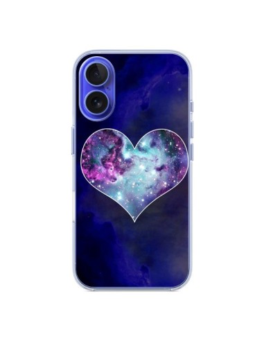 Coque iPhone 16 Nebula Heart Coeur Galaxie - Jonathan Perez