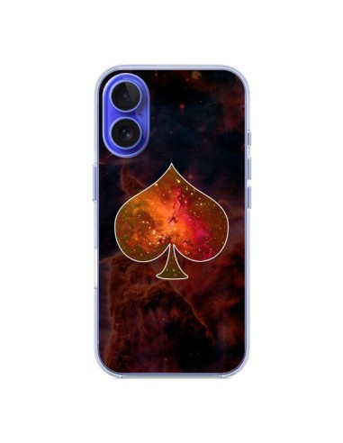 Coque iPhone 16 Nebula Spade Pique Galaxie - Jonathan Perez