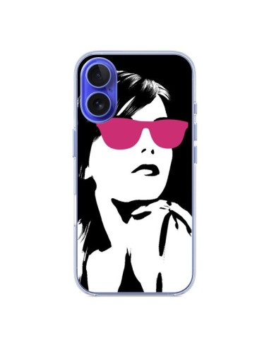 Cover iPhone 16 Ragazza Occhiali Rosa - Jonathan Perez