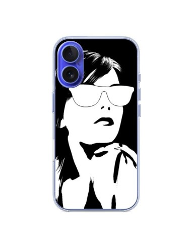 Coque iPhone 16 Fille Lunettes Blanches - Jonathan Perez