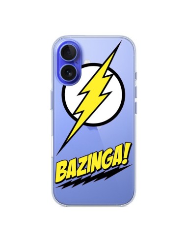 Coque iPhone 16 Bazinga Sheldon The Big Bang Thoery Transparente - Jonathan Perez