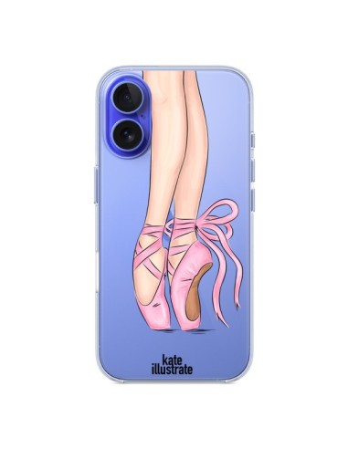 Coque iPhone 16 Ballerina Ballerine Danse Transparente - kateillustrate