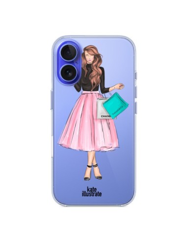 Coque iPhone 16 Shopping Time Transparente - kateillustrate