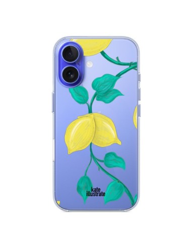 Coque iPhone 16 Lemons Citrons Transparente - kateillustrate