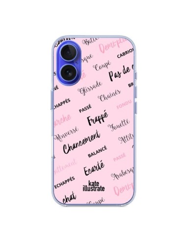 Coque iPhone 16 Ballerina Ballerine Mots - kateillustrate