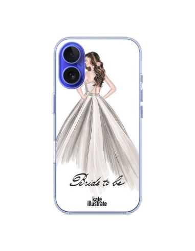 Coque iPhone 16 Bride To Be Mariée Mariage - kateillustrate