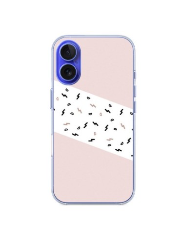 Coque iPhone 16 Festive Pattern Rose - Koura-Rosy Kane