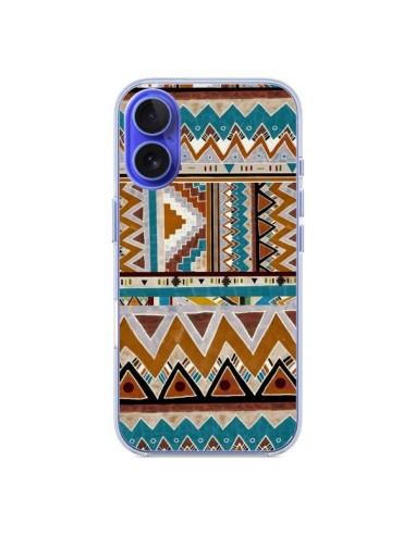 Coque iPhone 16 Azteque Vert Marron - Kris Tate