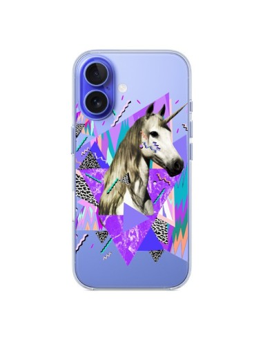 Coque iPhone 16 Licorne Unicorn Azteque Transparente - Kris Tate