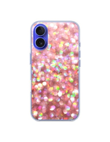 Coque iPhone 16 Paillettes Pinkalicious - Lisa Argyropoulos