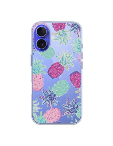 Coque iPhone 16 Ananas Pineapple Fruit Ete Summer Transparente - Lisa Argyropoulos