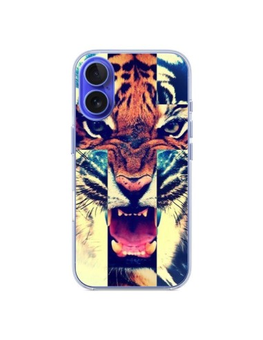 Coque iPhone 16 Tigre Swag Croix Roar Tiger - Laetitia