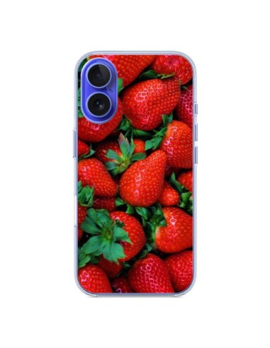 Coque iPhone 16 Fraise Strawberry Fruit - Laetitia