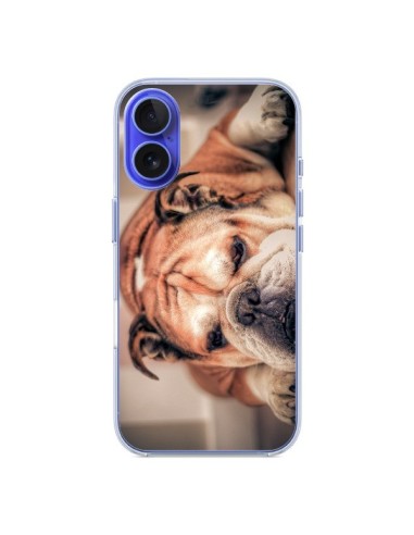 Coque iPhone 16 Chien Bulldog Dog - Laetitia