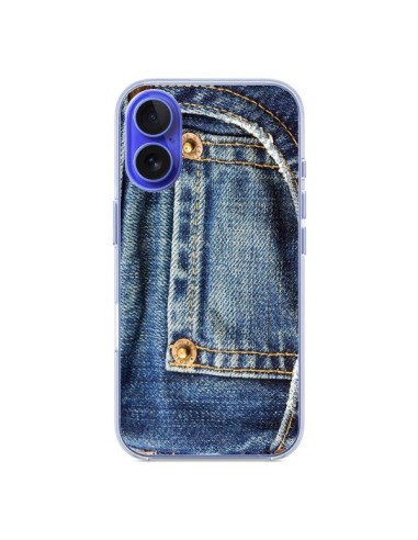 Coque iPhone 16 Jean Bleu Vintage - Laetitia