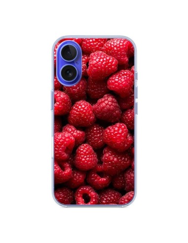 Coque iPhone 16 Framboise Raspberry Fruit - Laetitia