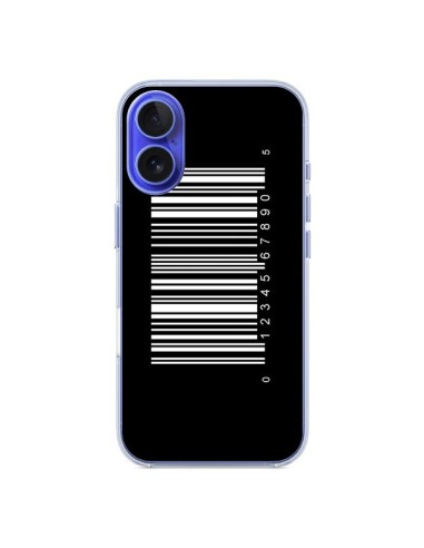 iPhone 16 Case Barcode White - Laetitia