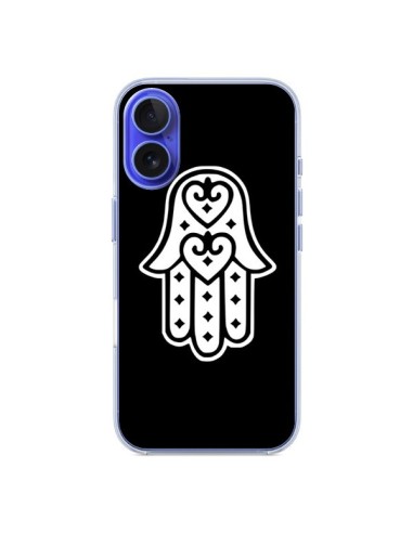 Coque iPhone 16 Main de Fatma Oeil Noir - Laetitia