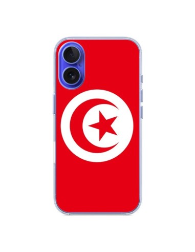 Cover iPhone 16 Bandiera Tunisia - Laetitia