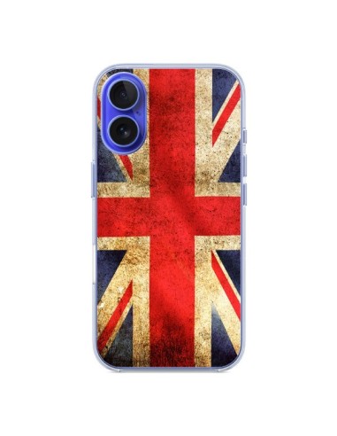 Coque iPhone 16 Drapeau Angleterre Anglais UK - Laetitia