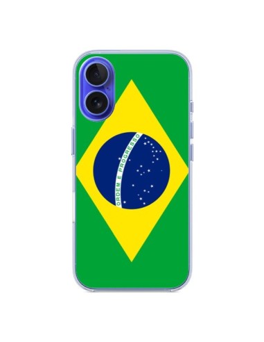 Coque iPhone 16 Drapeau Brésil Brésilien - Laetitia