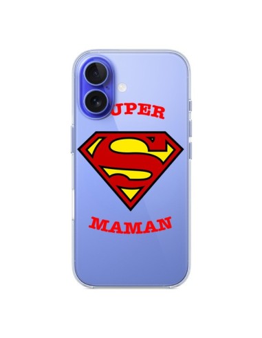 Coque iPhone 16 Super Maman Transparente - Laetitia