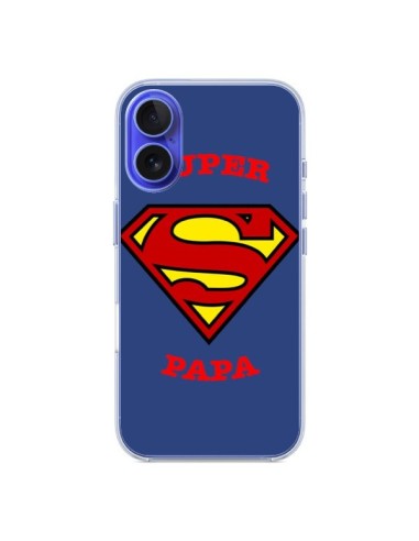 Coque iPhone 16 Super Papa Superman - Laetitia