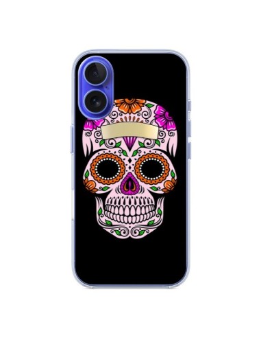 Coque iPhone 16 Tête de Mort Mexicaine Multicolore - Laetitia