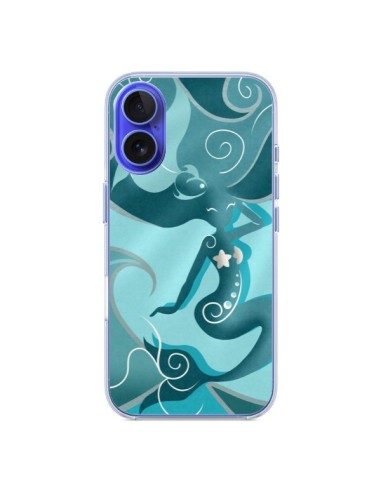 Coque iPhone 16 La Petite Sirene Blue Mermaid - LouJah