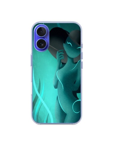 Coque iPhone 16 Femme Enora Blue Smoke - LouJah