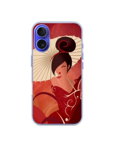 Coque iPhone 16 Sakura Asian Geisha - LouJah