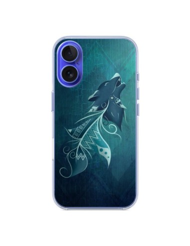 Coque iPhone 16 Wolfeather Plume Loup - LouJah