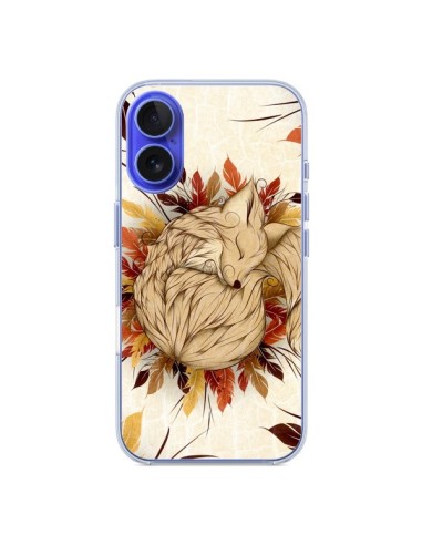 Coque iPhone 16 Night Fall Renard Automne - LouJah