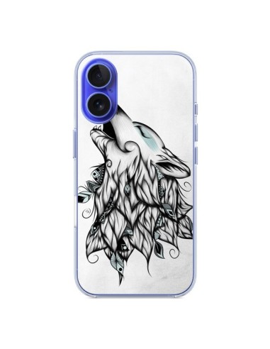 Coque iPhone 16 The Wolf Loup Noir - LouJah