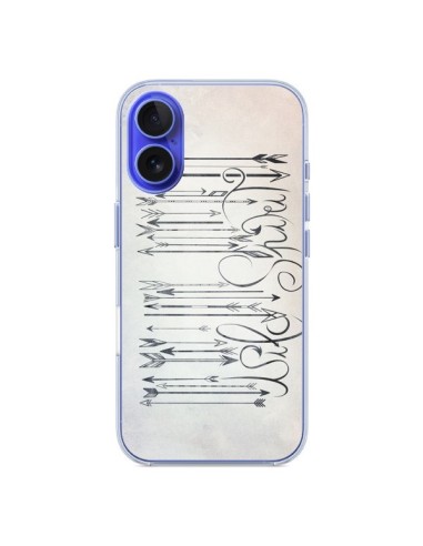 Coque iPhone 16 Barcode Wild Spirit Code Barre Flèche - LouJah