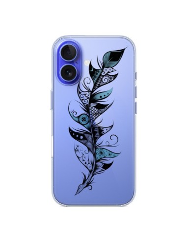 Coque iPhone 16 Plume Poétique Transparente - LouJah